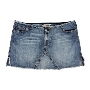 SOLD Abercrombie & Fitch Denim Jean Mini Skirt Cutoff Ripped Faded Distressed